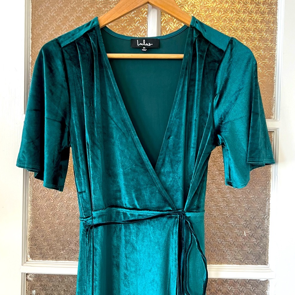 Lulus velvet high low dress